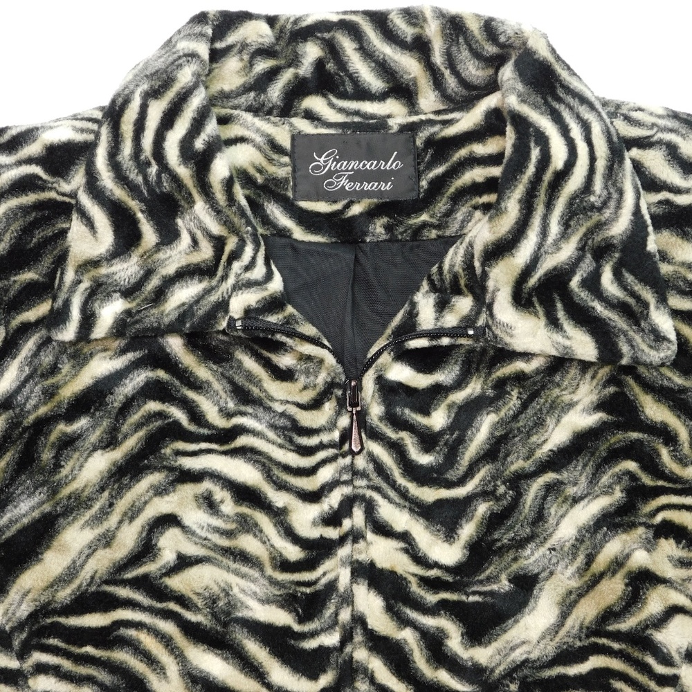 GIANCARLO FERRARI Faux Tiger Jacket 14 MADE IN USA - Picture 3 of 8